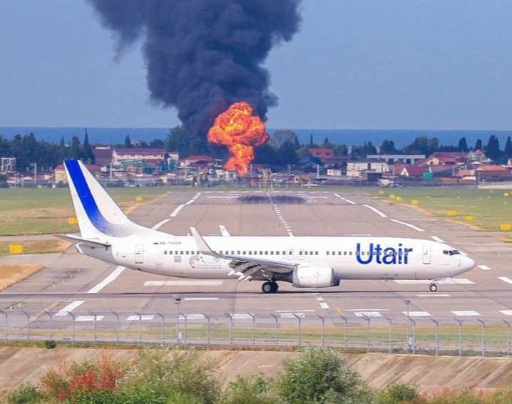 Kolejny pożar magazynów w Rosji. Tym razem ogień wybuchł na lotnisku w Soczi