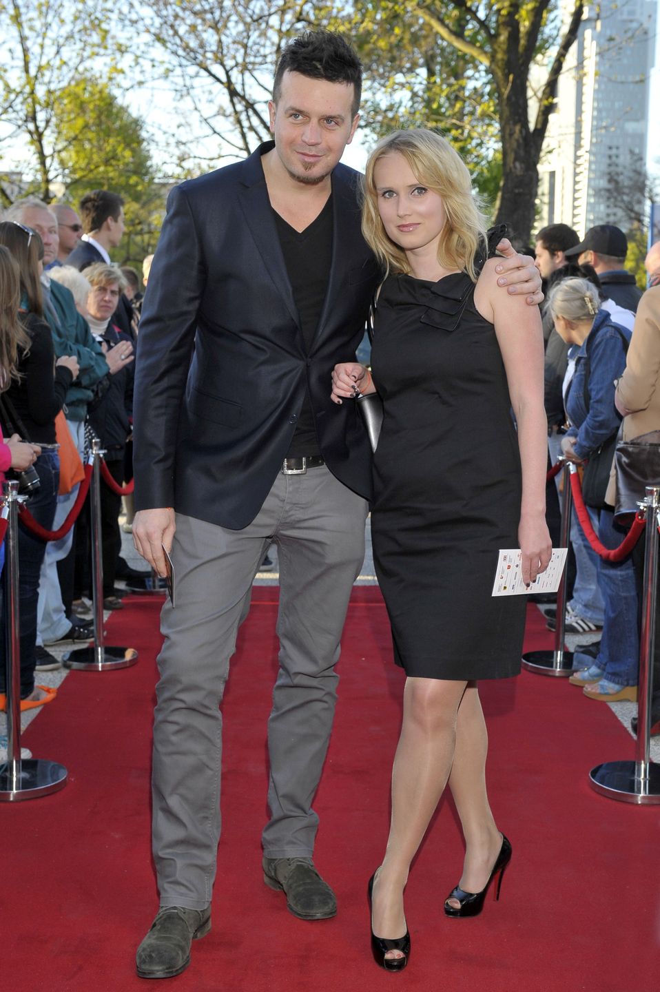 Marcin Wrona z żoną Olgą Szymańską. Zdjęcie z festiwalu w Gdyni, 2012