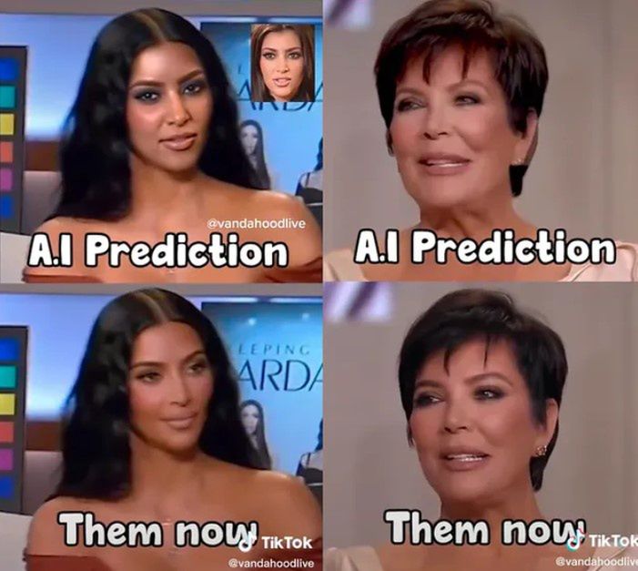 "AI-generated photos of the Kardashians"