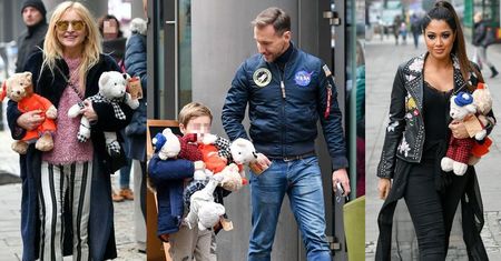 Olejnik, Kraśko z synem, Kazadi i inni pozują ze świątecznymi misiami (ZDJĘCIA)