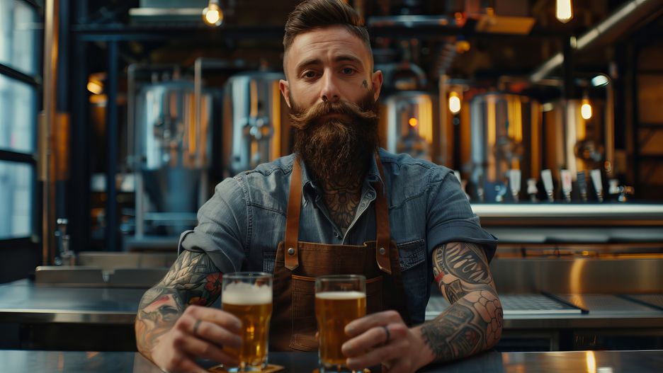 Hipster Craft Beer Brewer Offering a Fresh Pint at the Brewery
Hipster Craft Beer Brewer Offering a Fresh Pint at the Brewery.
krpuz
hipster, craft, beer, brewer, fresh, pint, brewery, bearded, man, tattoos, apron, denim, artisanal, brewing, alcohol, beverage, drink, hand, glass, bar, pub, microbrewery, mustache, holding, offering, steam, vats, cool, trendy, beard, male, expert, pour, profession, occupation, quality, small business, fermentation, amber, craftsmanship, hops, aromatic, foam, froth, craft beer movement, independent, local, hipster, craft, beer, brewer, fresh, pint, brewery, bearded, man, tattoos, apron, denim, artisanal, brewing, alcohol, beverage, drink, hand, glass, bar, pub, microbrewery, mustache, holding, offering, steam, vats, cool, trendy, beard, male, expert, pour, profession, occupation, quality, small business, fermentation, amber, craftsmanship, hops, aromatic, foam, froth, craft beer movement, independent, local