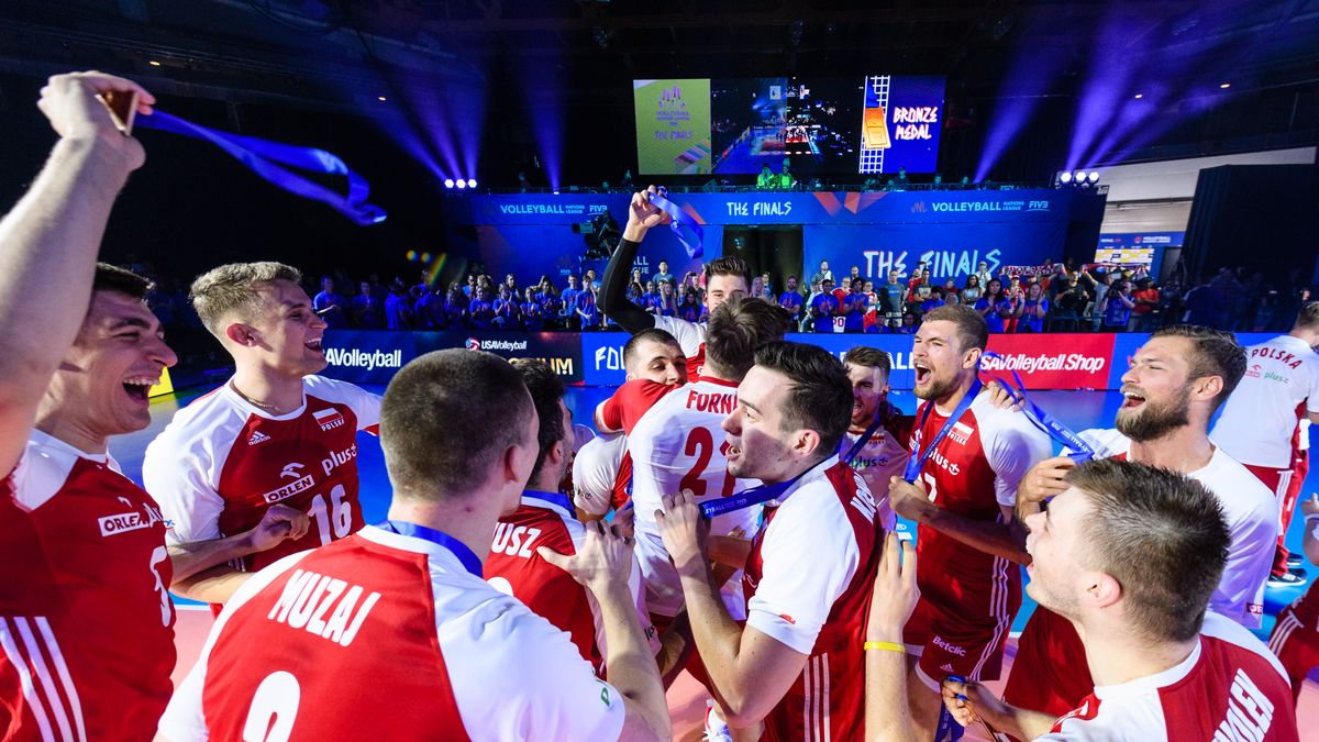 Materiały prasowe / FIVB / Na zdjęciu: radość reprezentacji Polski mężczyzn