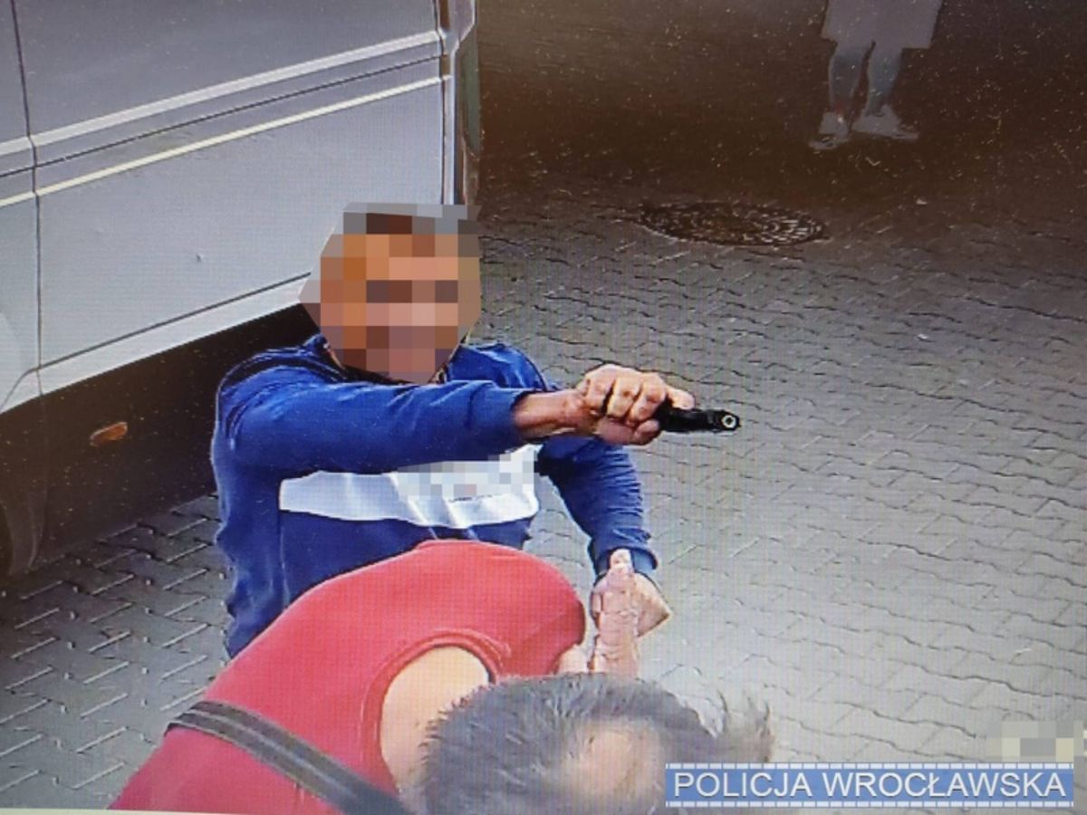 Groźby na stacji benzynowej