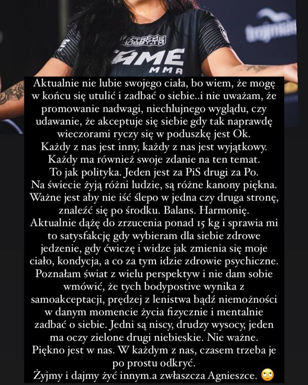 Esmeralda Godlewska na temat swojego ciała