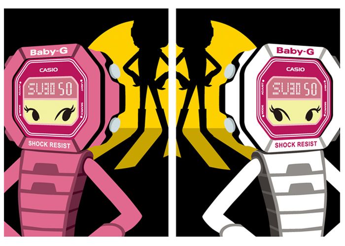 Figurki minirobotów i dziewczyny świętują 25-lecie Casio G-Shock 12