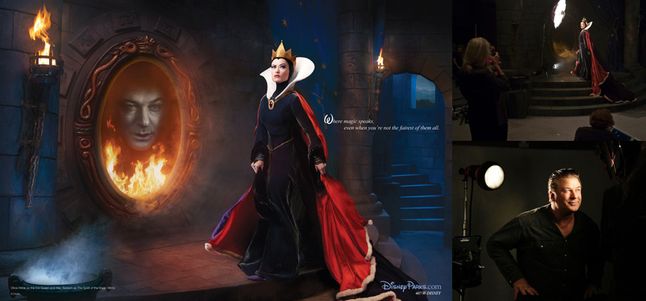 Stylizacja zdjęć Leibovitz jest iście bajkowa. Na zdjęciach zza kulis sesji pokazuje, jak dużo pracy zostało wykonane w postprodukcji. Na zdjęciu Olivia Wilde i Alec Baldwin z Królewny Śnieżki.