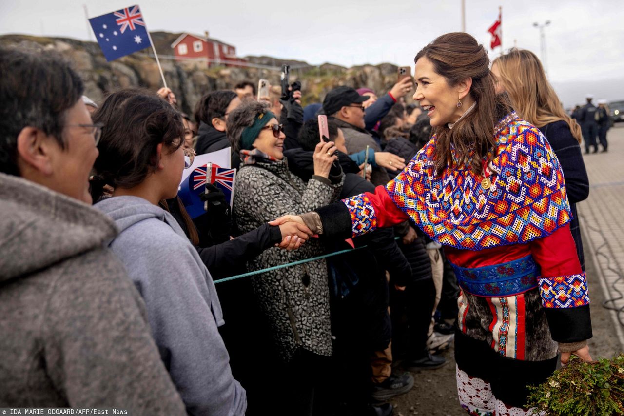 Queen Maria during her visit to Greenland