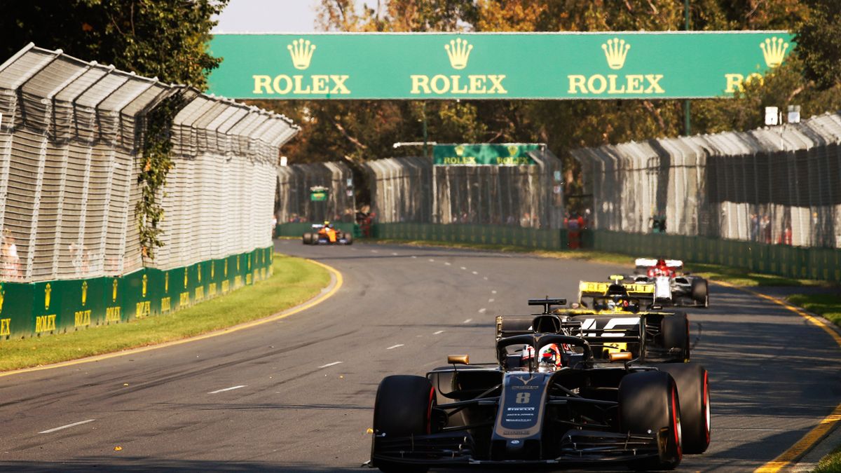 Romain Grosjean w barwach Haasa