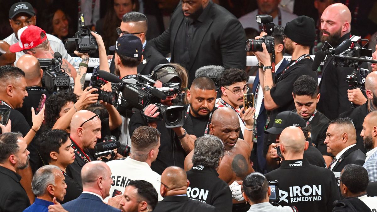 Getty Images / Photo by Tayfun Coskun/Anadolu via Getty Images / Na zdjęciu: walka Jake Paul - Mike Tyson