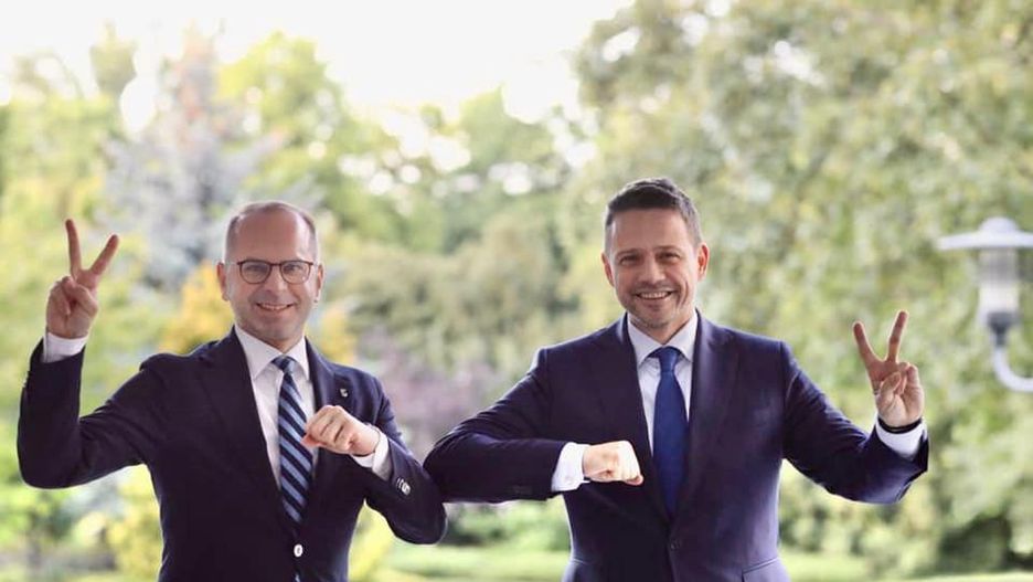 Michał Szczerba i Rafał Trzaskowski