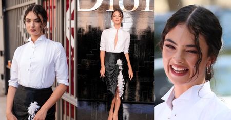 21-letnia córka Moniki Bellucci świeci dekoltem do pępka na pokazie Diora. Ma zadatki na gwiazdę? (ZDJĘCIA)
