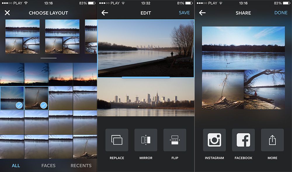 Layout - darmowa Instagramowa aplikacja do kolaży 2