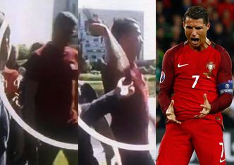 Cristiano Ronaldo wyrwał reporterowi mikrofon i... wyrzucił go do jeziora!
