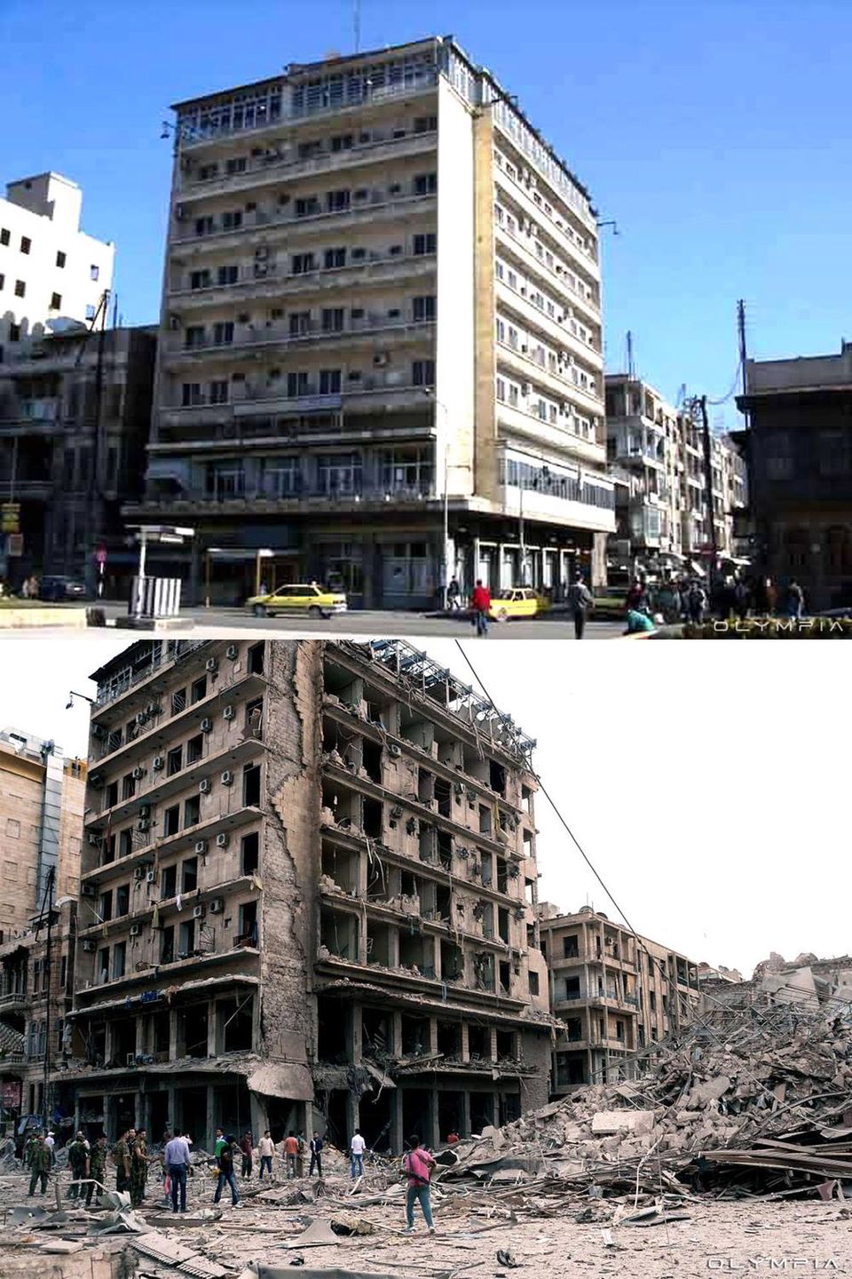 Syria przed i po wojnie - przerażające zdjęcia ukazujące zniszczenia i dramat mieszkańców 6