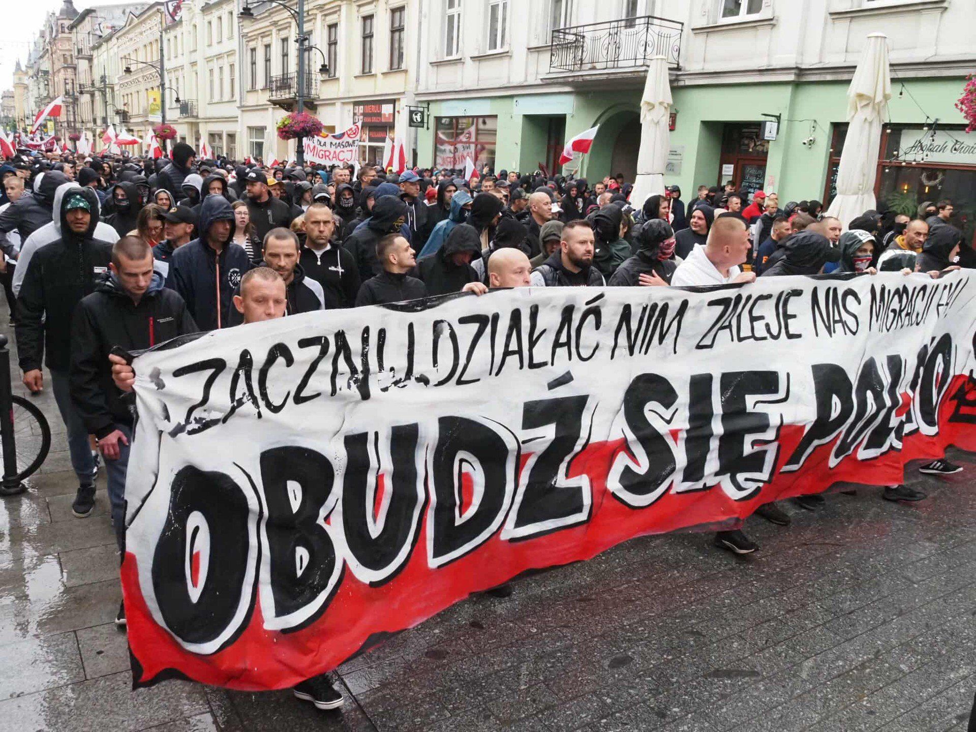 Marsz przeciwko imigrantom w Łodzi