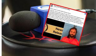Nietypowa sytuacja. Poszukiwany pojawił się za plecami reportera