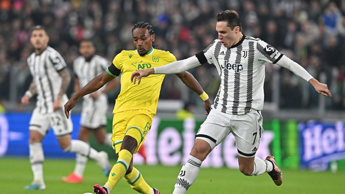 Samuel Moutoussamy i Federico Chiesa podczas meczu Juventus FC - FC Nantes