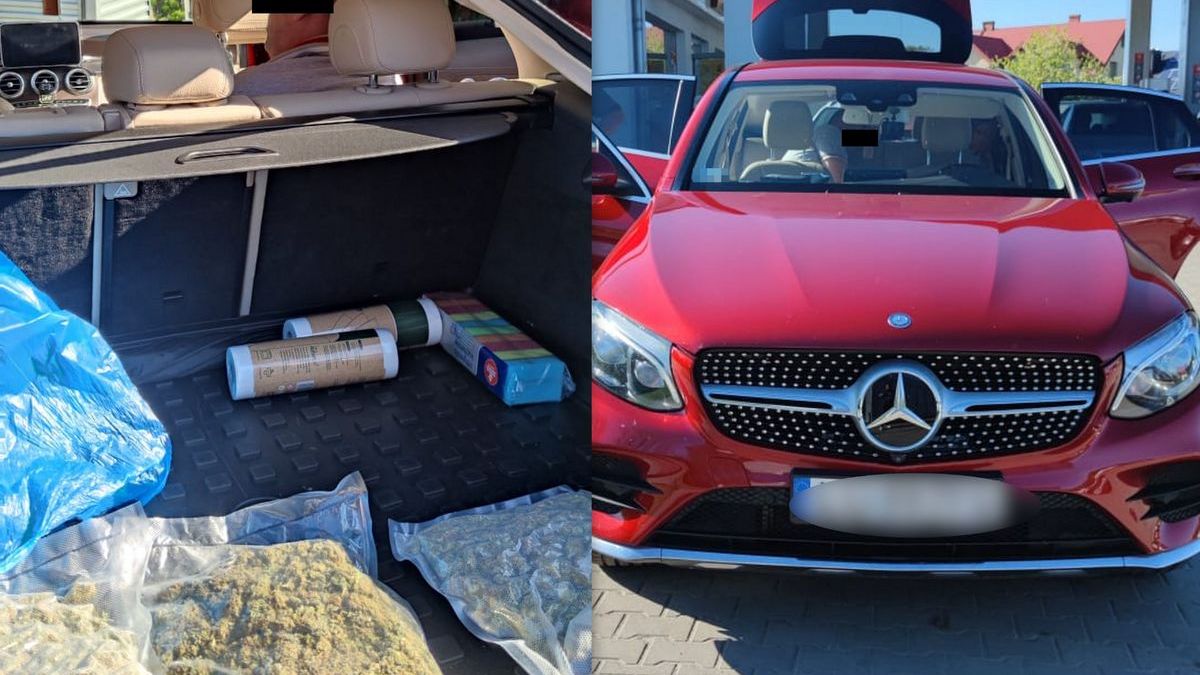 Marihuana w bagażniku mercedesa