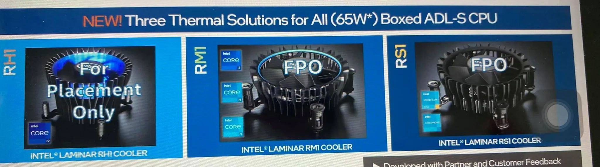 Intel - coolery do procesorów Alder Lake