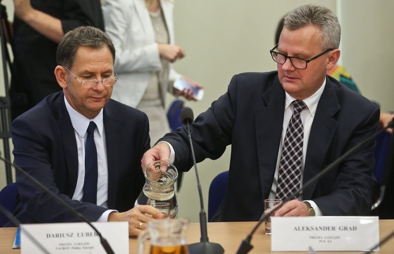 Dariusz Lubera i Aleksander Grad - były prezes i wiceprezes Tauronu