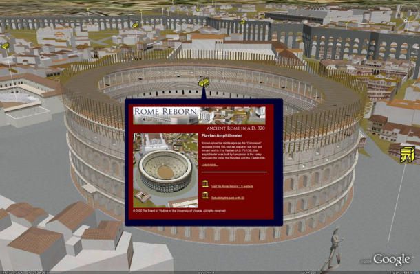 Zobacz starożytny Rzym w Google Earth
