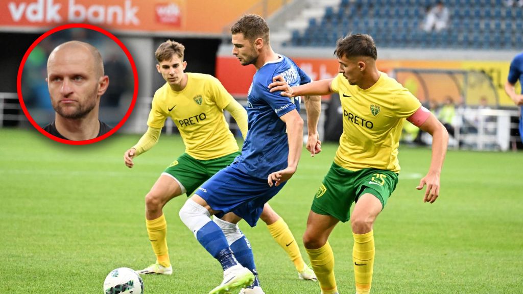 Getty Images / Isosport/MB Media / Piłkarze Żyliny w meczu z Gent, w kółku Jan Mucha (WP SportoweFakty/Mateusz Czarnecki)
