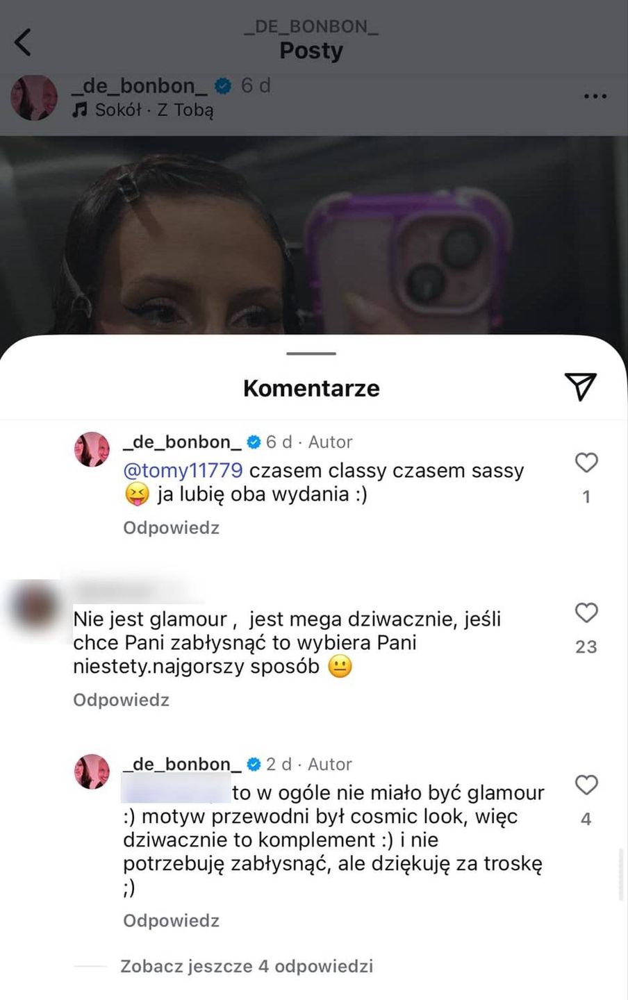 Dominika Serowska odpowiada na komentarze internautek