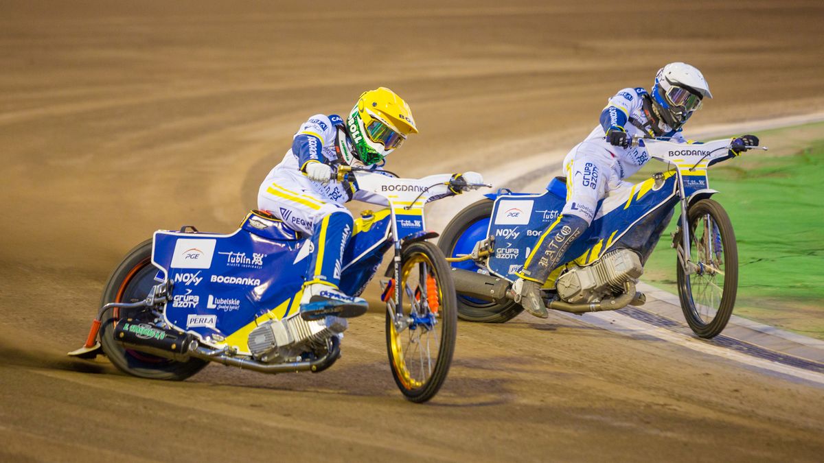 WP SportoweFakty / Krzysztof Konieczny / Na zdjęciu: Mikkel Michelsen (w zółtym) i Maksym Drabik (w białym)