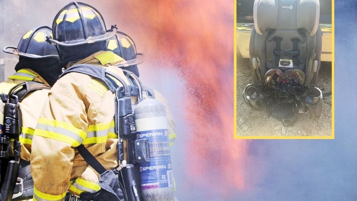 Fotelik dla dziecka stanął w płomieniach