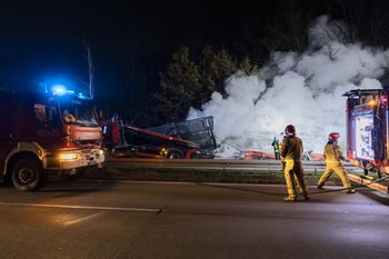 Nocna tragedia na obwodnicy Lublina. Kierowca spłonął żywcem