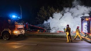 Nocna tragedia na obwodnicy Lublina. Kierowca spłonął żywcem