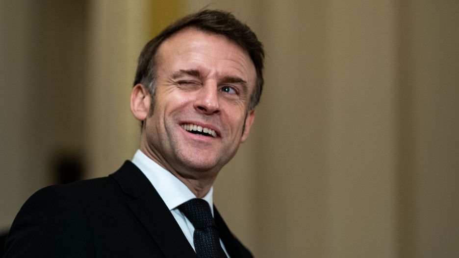 WASHINGTON, DC - FEBRUARY 24: French President Emmanuel Macron arrives at the U.S. Capitol on February 24, 2025 in Washington, DC. Macron is meeting with Senators in Washington after he met with President Donald Trump on the third anniversary of Russia's full-scale military invasion of Ukraine.(Photo by Kent Nishimura/Getty Images)