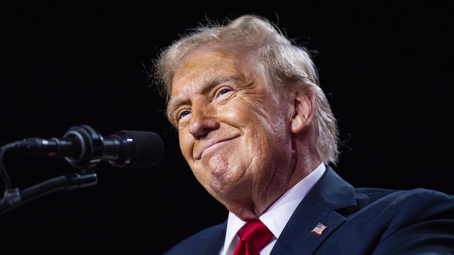 West Palm Beach, FL - November 6 : Republican presidential nominee former President Donald Trump speaks after being declared the winner during an election night watch party at the Palm Beach County Convention Center in West Palm Beach, Florida in the early hours of Wednesday, Nov. 06, 2024. (Photo by Jabin Botsford/The Washington Post via Getty Images)