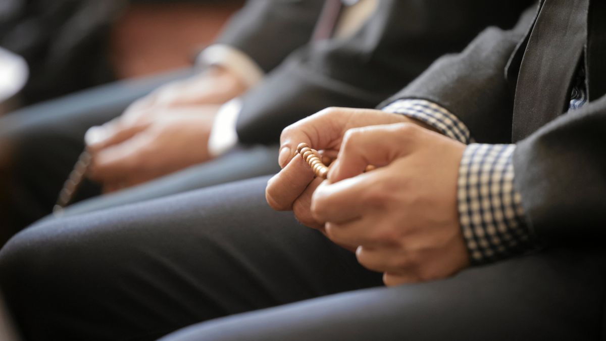 Proces byłego księdza; zdj. wykonane w poznańskim sądzie