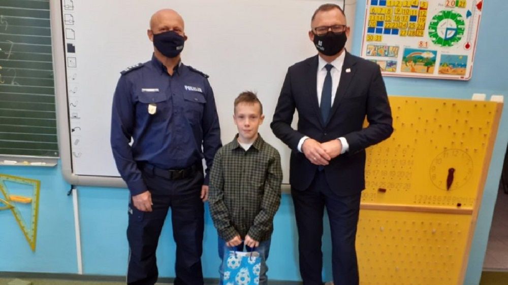 11-letni Kuba otrzymał podziękowania 