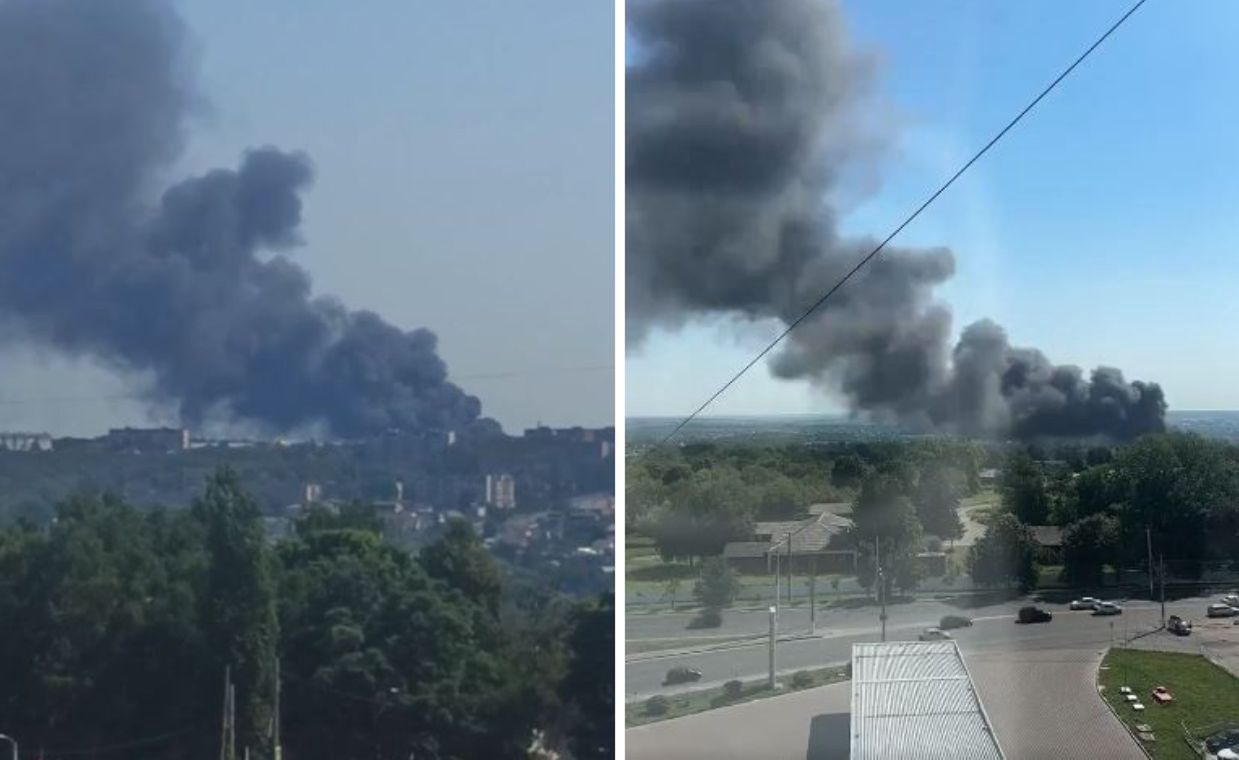 Fire in Kursk. Media: A military unit's warehouse is on fire.