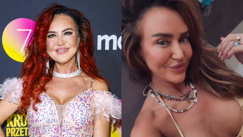 Opalona Agnieszka Kotońska pozdrawia z wakacji, pozując w bikini