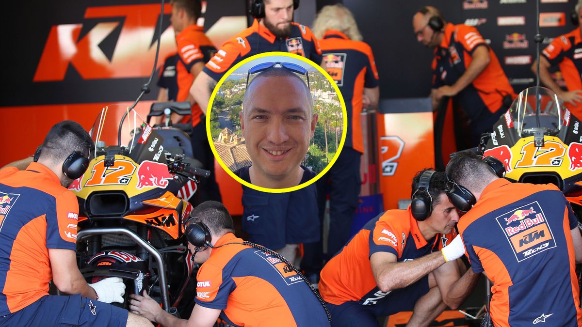 Materiały prasowe / Red Bull / Na zdjęciu: mechanicy zespołu MotoGP, w kółku Michał Fiałkowski