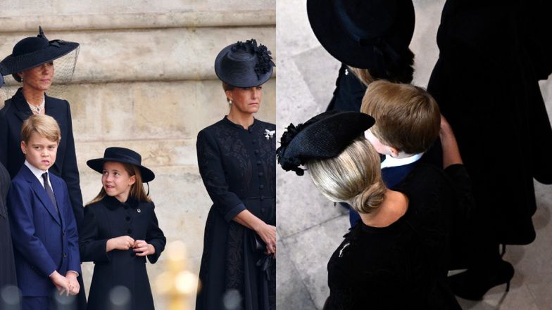 Hrabina Sophie, księżna Kate, księżniczka Charlotte i książę George