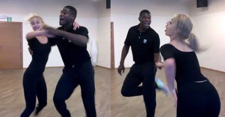 Podekscytowany Izu Ugonoh trenuje do "Tańca z Gwiazdami"