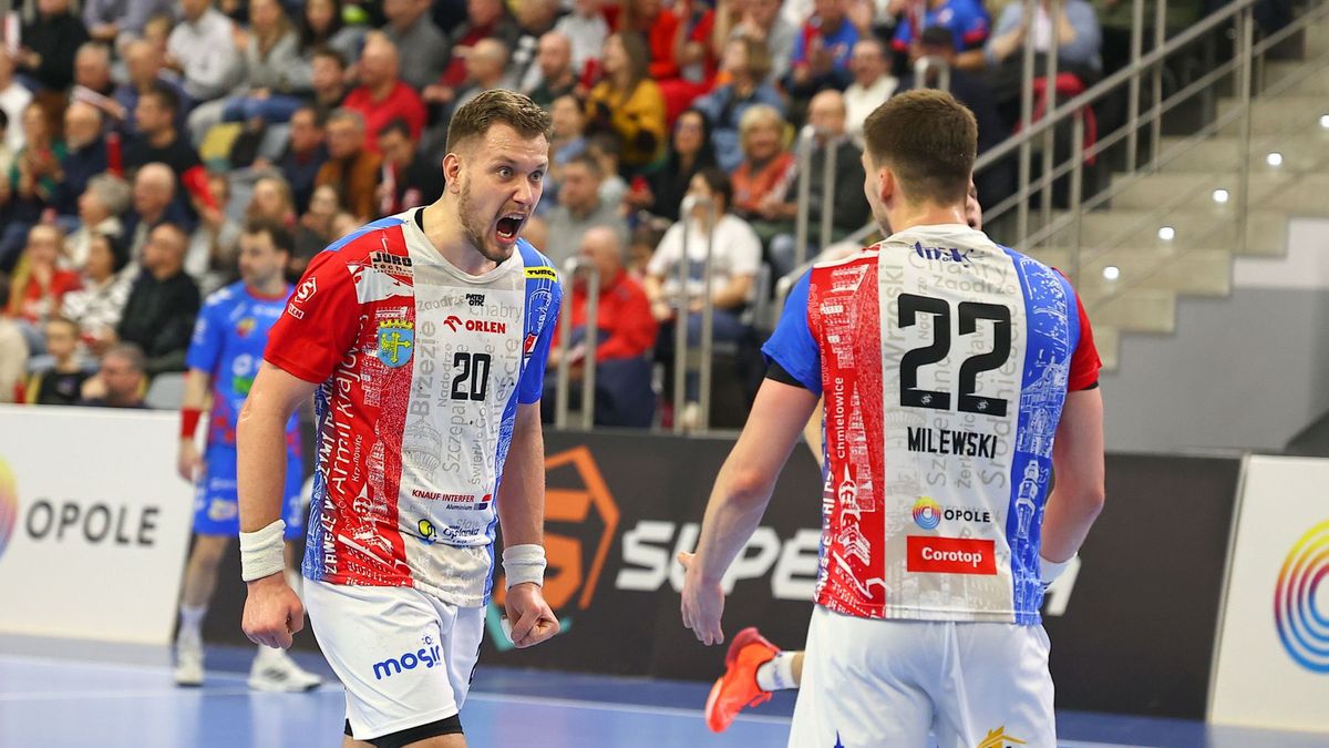 Materiały prasowe / Orlen Superliga / Corotop Gwardia Opole / Na zdjęciu: Paweł Stempin i Michał Milewski