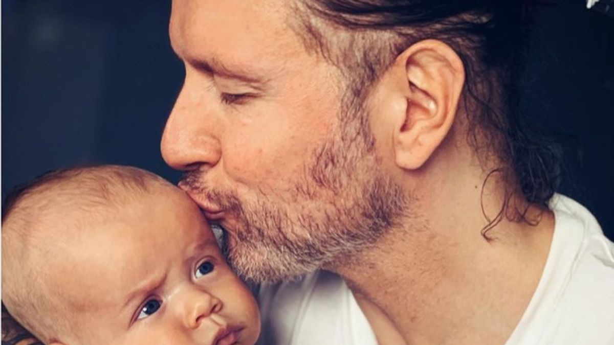 Radosław Majdan z synem