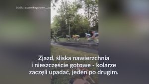 #dziejesiewsporcie: potężna kraksa. Upadali jeden po drugim