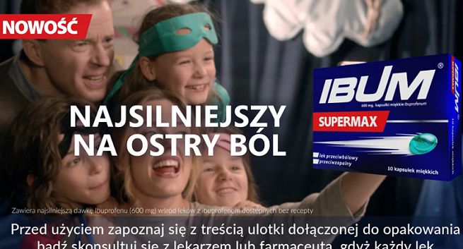 Ibum Supermax promowany jako „najsilniejszy na ostry ból” (wideo)