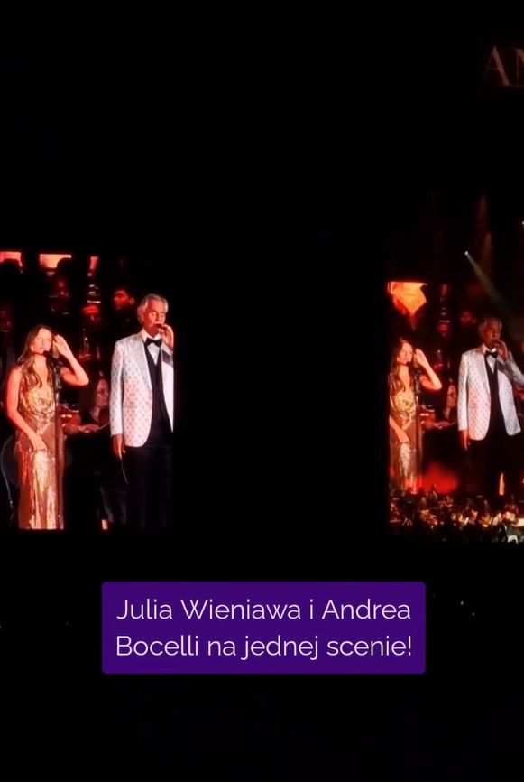 Julia Wieniawa i Andrea Bocelli na jednej scenie