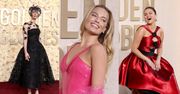 Złote Globy 2024. Rewia mody na czerwonym dywanie: Margot Robbie w stroju Barbie, Taylor Swift w gadziej zieleni, przerażona Natalie Portman (DUŻO ZDJĘĆ)