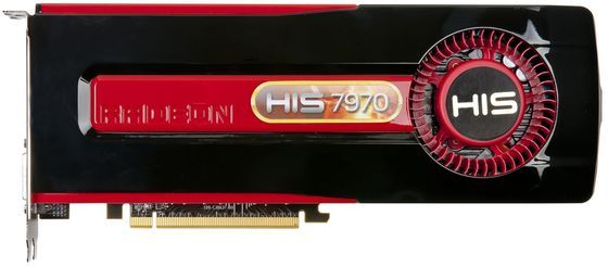 karta graficzna HIS 7970 Fan widok z g&oacute;ry AMD Radeon