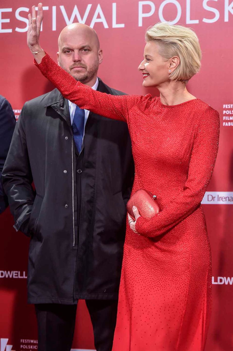 Małgorzata Kożuchowska w czerwonej kreacji – Gdynia 2019, gala finałowa
