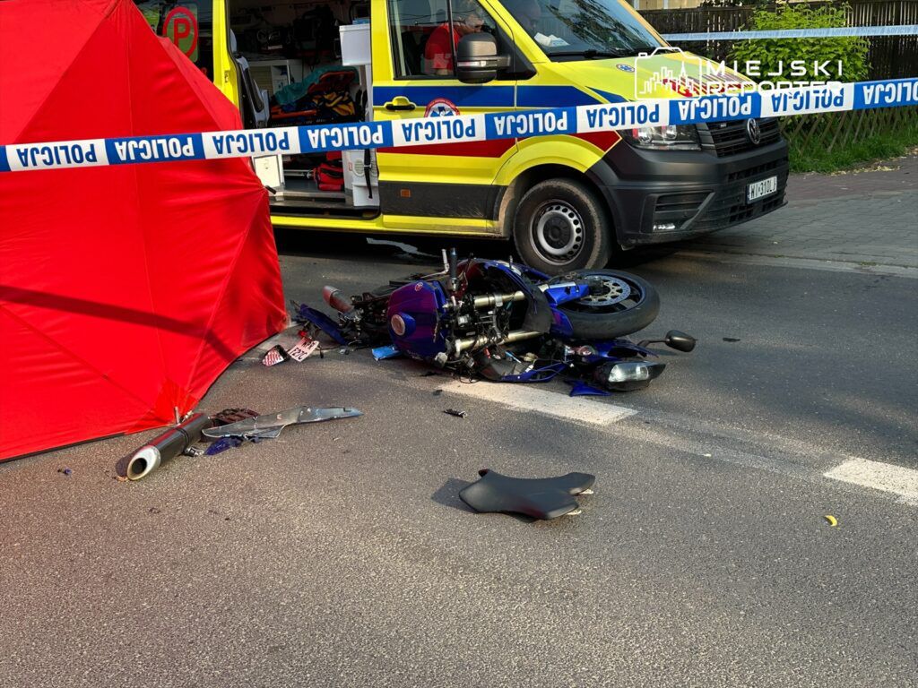 Tragiczne zderzenie z motocyklistą. Nie żyje kierujący jednośladem