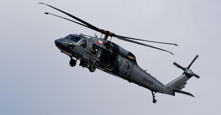 Policyjny helikopter w akcji. Trwa pościg po napadzie na konwojentów